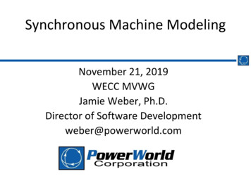 Synchronous Machine Modeling - PowerWorld
