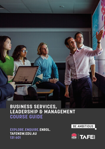Business Services, Leadership & Management Course Guide - Tafe Nsw