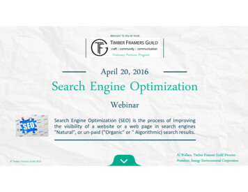Visionary Partners Program April 20, 2016 Search Engine Optimization
