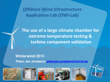 Offshore Wind Infrastructure Application Lab (OWI-Lab) The Use Of A .