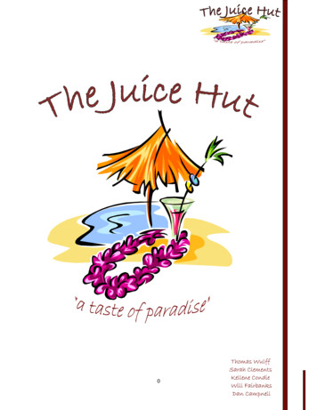 The Juice Hut Business Plan - Weebly