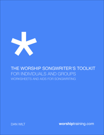 THE WORSHIP SONGWRITER'S TOOLKIT FOR INDIVIDUALS 