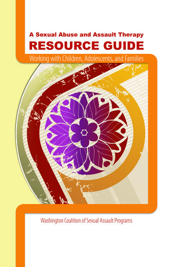 A Sexual Abuse And Assault Therapy RESOURCE GUIDE