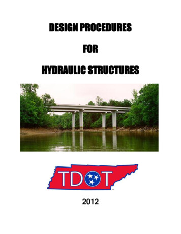 DESIGN PROCEDURES FOR HYDRAULIC STRUCTURES