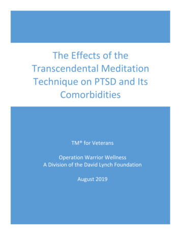 The Effects Of The Transcendental Meditation Technique On .