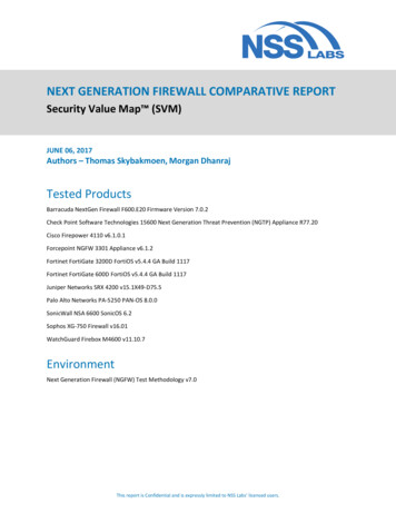 Next Generation Firewall Comparative Report - Esi