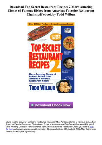  Top Secret Restaurant Recipes 2 More Amazing .