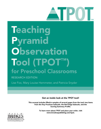 Teaching Pyramid Observation Tool (TPOT