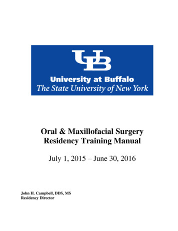 Oral & Maxillofacial Surgery Residency Training Manual