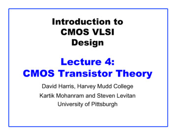 Lecture 4: CMOS Transistor Theory - Pitt