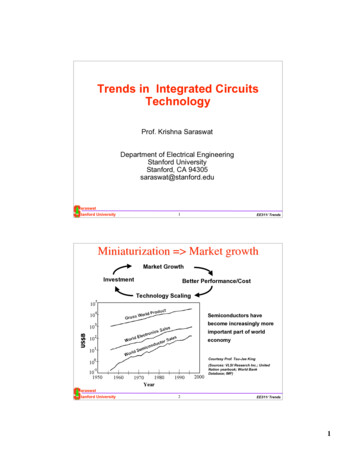 Trends In Integrated Circuits Technology - Stanford University