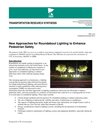 New Approaches For Roundabout Lighting To Enhance . - LRRB