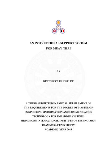 An Instructional Support System For Muay Thai, AN .