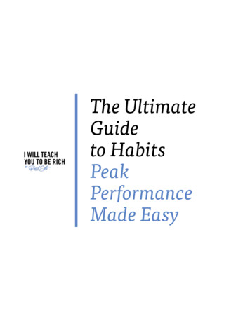 The Ultimate Guide To Habits Peak Performance Made Easy