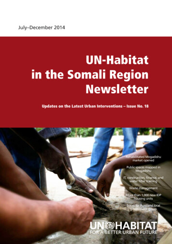 UN-Habitat In The Somali Region Newsletter