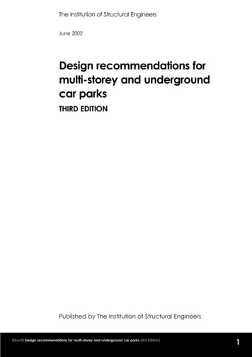 Design Recommendations For Multi-storey And 