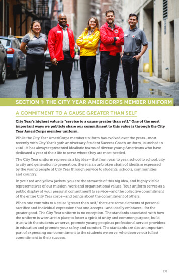 SECTION 1: THE CITY YEAR AMERICORPS MEMBER UNIFORM