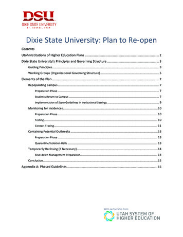 Dixie State University's Plan To Re-Open