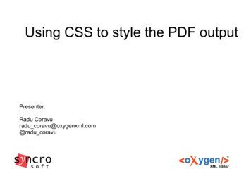 Using CSS To Style The PDF Output - Oxygen XML Editor