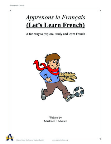 Apprenons Le Français (Let’s Learn French)