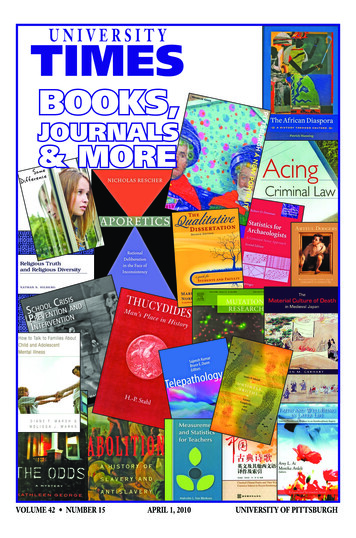 BOOKS, - Utimes.pitt.edu