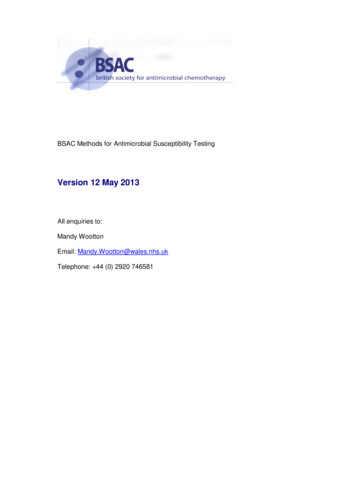Version 12 May 2013 - British Society For Antimicrobial .
