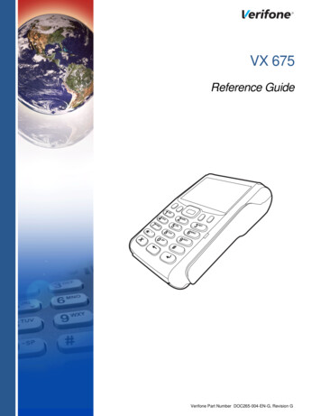 VX 675 Reference Guide - Verifone.ir