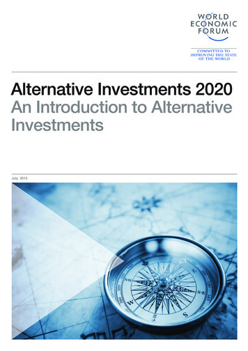 Alternative Investments 2020 An Introduction To .