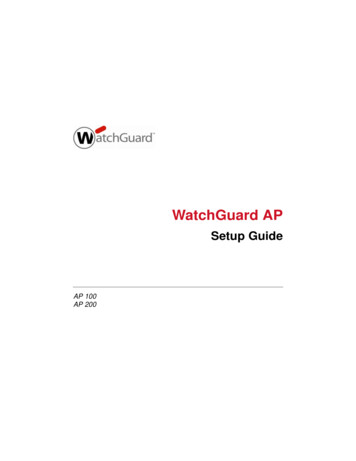 WatchGuard AP Setup Guide - Newegg 