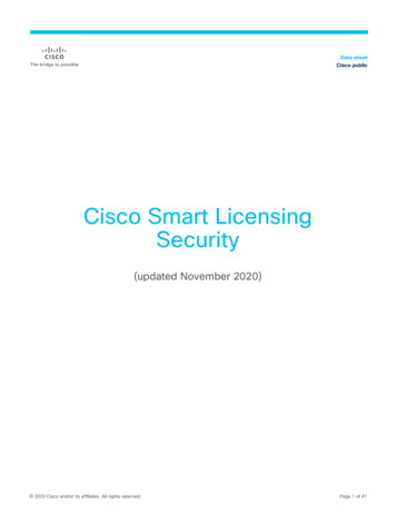 Cisco Smart Licensing Security White Paper