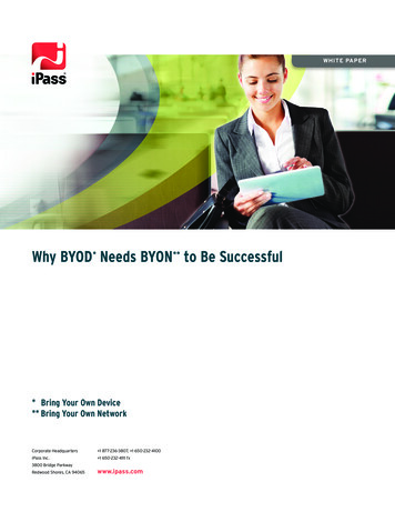 Why BYOD Needs BYON To Be Successful - Ipass 