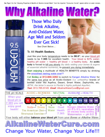 Those Who Daily Drink Alkaline, Anti-Oxidant Water, Age .
