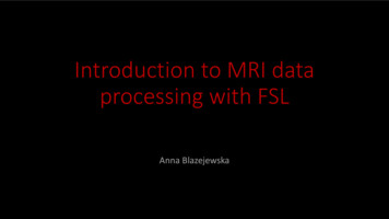 Introduction To MRI Data Processing With FSL
