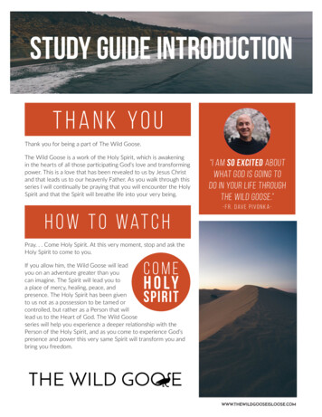 STUDY GUIDE INTRODUCTION