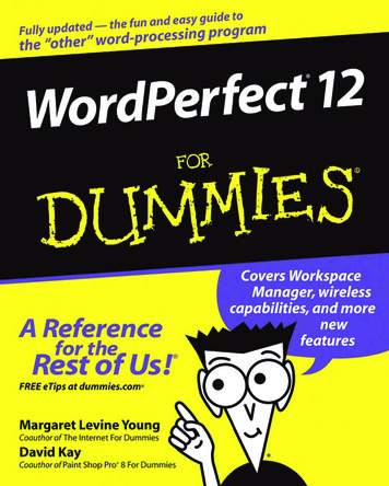 WordPerfect 12 For Dummies - X-Files