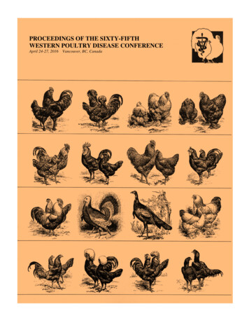 PROCEEDINGS OF THE SIXTY-FIFTH WESTERN POULTRY 