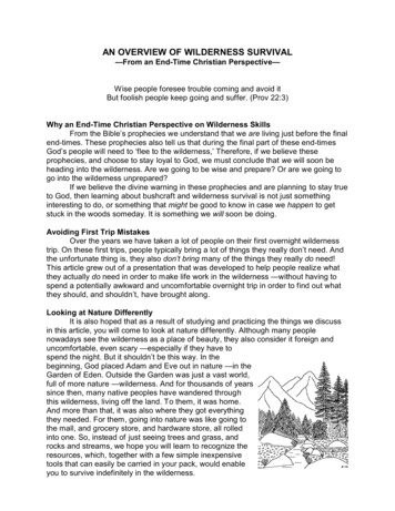 AN OVERVIEW OF WILDERNESS SURVIVAL