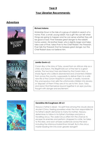 Year 8 Your Librarian Recommends: Adventure
