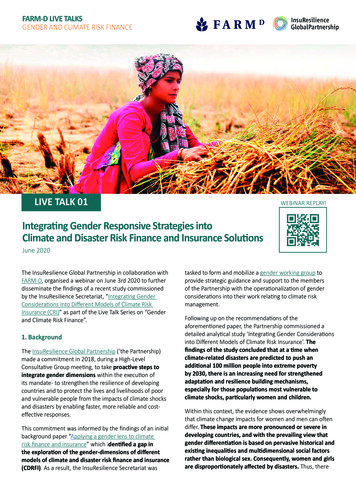 Integrating Gender Responsive Strategies Into Climate . - InsuResilience