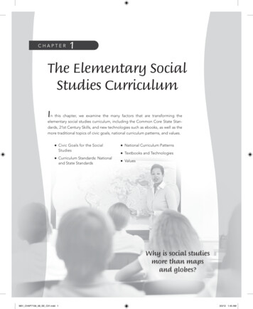 The Elementary Social Studies Curriculum - Pearson