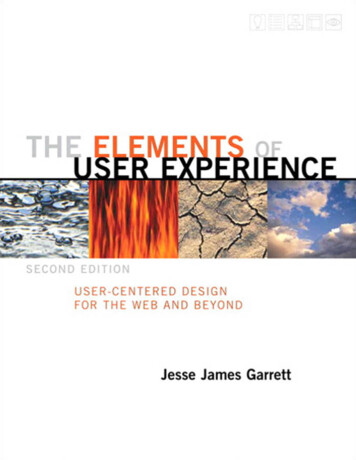 The Elements Of User Experience: User . - Pearsoncmg 