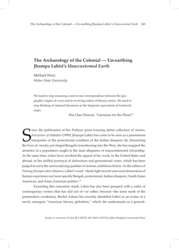 The Archaeology Of The Colonial — Un-earthing Jhumpa .