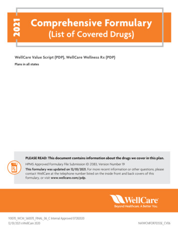 WellCare Value Script (PDP), WellCare Wellness Rx (PDP)
