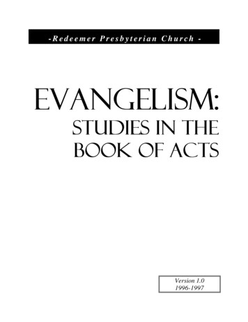 Studies In The Book Of Acts