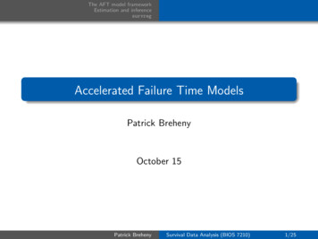 Accelerated Failure Time Models - MyWeb