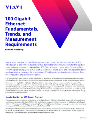 100 Gigabit Ethernet—Fundamentals, Trends, And . - Concilium