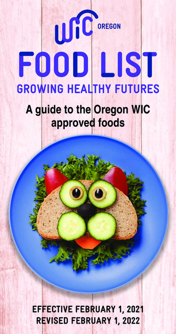 A Guide To The Oregon WIC Approved Foods