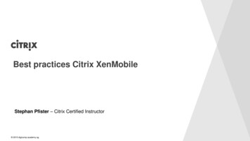 Best Practices Citrix XenMobile - Digiblog.s3-eu-central-1 .