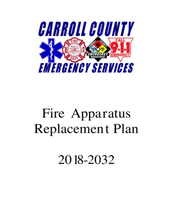 Fire Apparatus Replacement Plan - Revize