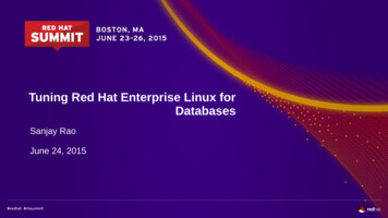 Tuning Red Hat Enterprise Linux For Databases
